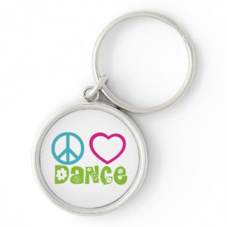 Peace Love Dance Keychains