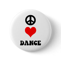 Peace Love Dance Pin
