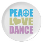 Peace Love Dance Dinner Plates