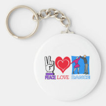 PEACE LOVE DANCE KEYCHAIN