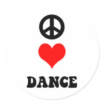 Peace Love Dance stickers by dancingboutique Peace Love Dance stickers