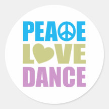 Peace Love Dance Sticker