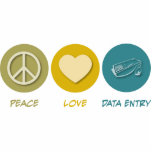 Peace Love Data Entry Cut Outs