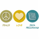 Peace Love Data Processing Photo Sculpture