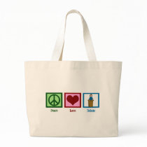 Peace Love Debate Canvas Bags