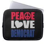 Peace Love Democrat Laptop Computer Sleeve