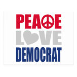 Peace Love Democrat Post Card