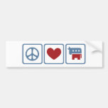 Peace Love Democrats Bumper Stickers