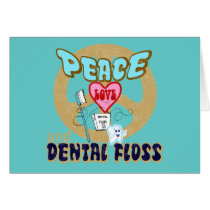 PEACE LOVE DENTAL FLOSS CARDS