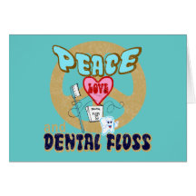 PEACE LOVE DENTAL FLOSS CARDS