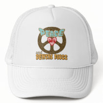 Peace Love Dental Floss Vintage Mesh Hat