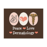 Peace Love Dermatology Postcard