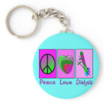 Peace Love Dialysis Keychain
