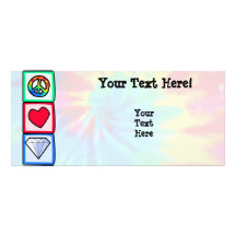 Peace, Love, Diamonds Custom Rack Cards