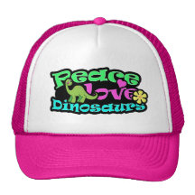 Peace, Love, Dinosaurs Hat