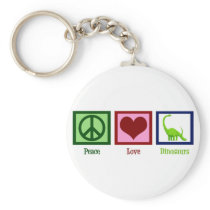 Peace Love Dinosaurs Key Chains