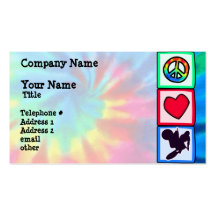 Peace, Love, Dirt Bike Business Cards