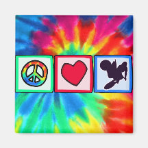Peace, Love, Dirt Bike Magnets