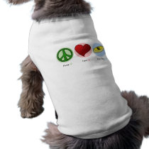 Peace Love Disc Dog pet clothing