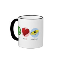 Peace Love Disc Dog Mug