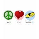 Peace Love Disc Dog Women's Tee Shirt
