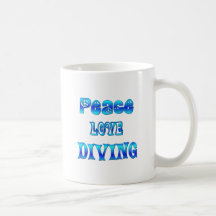 Peace Love Diving Coffee Mug