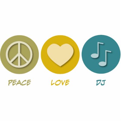 Peace Love DJ Cut Outs by 1000suns
