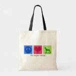 Peace Love Doberman Pinscher Canvas Bags