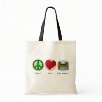 Peace Love Dock Jumping Tote Bag
