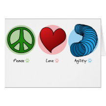 Peace Love & Dog Agility Card