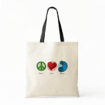 Peace Love & Dog Agility Tote Bag