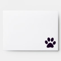 Peace, Love, Dog; Pawprint Envelope