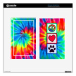 Peace, Love, Dog; Pawprint Kindle Fire Skin
