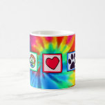 Peace, Love, Dog; Pawprint Mug