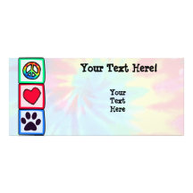 Peace, Love, Dog; Pawprint Rack Cards