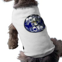 Peace & Love - Dog Shirt pet clothing by bluebeachsong Peace & Love - Dog Shirt pet clothing