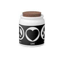 Peace Love Dogs Candy Jar