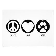 Peace Love Dogs Invitation