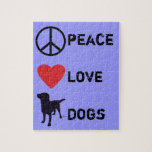Peace Love Dogs Jigsaw Puzzle