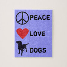 Peace Love Dogs Jigsaw Puzzle