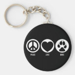 Peace Love Dogs Keychain