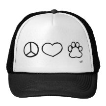 Peace, Love, Dogs Mesh Hat