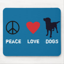 Peace Love Dogs Mousepads