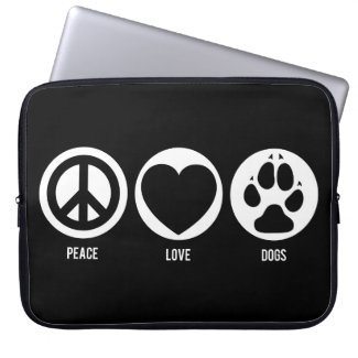 Peace Love Dogs Neoprene Laptop Sleeve