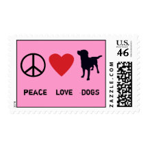 Peace Love Dogs Postage