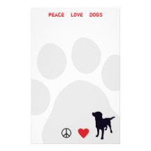 Peace Love Dogs Stationery
