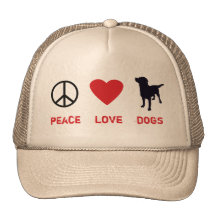 Peace Love Dogs Trucker Hat