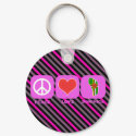 Peace Love Dominica keychains