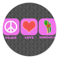 Peace Love Dominica stickers