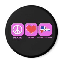 Peace Love Dominican Republic magnets